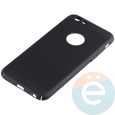 Накладка пластиковая перфорированная на Apple iPhone 6/6s черная - фото 12176