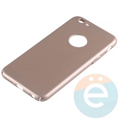 Накладка пластиковая перфорированная на Apple iPhone 6/6s золотистая - фото 12179