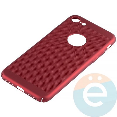 Накладка пластиковая перфорированная на Apple iPhone 7/8 красная - фото 12183