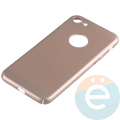 Накладка пластиковая перфорированная на Apple iPhone 7/8 золотистая - фото 12184