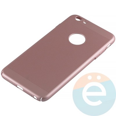 Накладка пластиковая перфорированная на Apple iPhone 6 Plus/6s Plus розовая - фото 12190