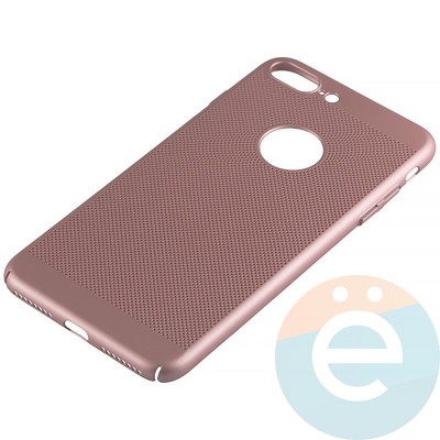 Накладка пластиковая перфорированная на Apple iPhone 7 Plus/8 Plus розовая - фото 12195
