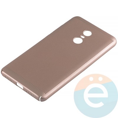 Накладка пластиковая перфорированная на Xiaomi Redmi Note 4X золотистая - фото 12203