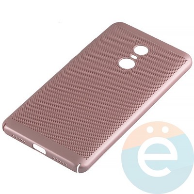 Накладка пластиковая перфорированная на Xiaomi Redmi Note 4X розовая - фото 12204