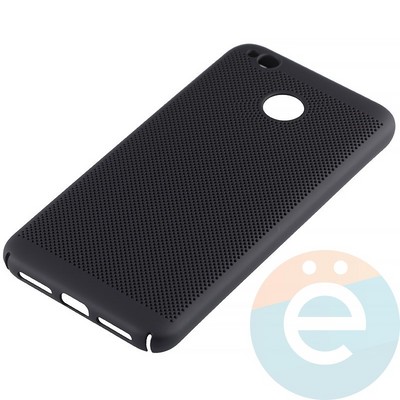 Накладка пластиковая перфорированная на Xiaomi Redmi 4X черная - фото 12205