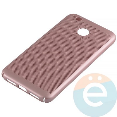 Накладка пластиковая перфорированная на Xiaomi Redmi 4X розовая - фото 12208