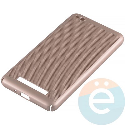 Накладка пластиковая перфорированная на Xiaomi Redmi 4A золотистая - фото 12212
