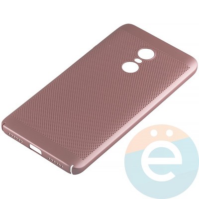 Накладка пластиковая перфорированная на Xiaomi Redmi Note 4 розовая - фото 12218