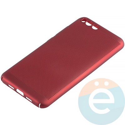 Накладка пластиковая перфорированная на Xiaomi Mi 6 красная - фото 12226