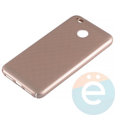 Накладка пластиковая перфорированная на Xiaomi Redmi 4X золотистая - фото 14197