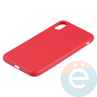 Накладка силиконовая Soft Touch ультратонкая для Apple iPhone X красная - фото 14397