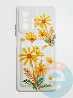 Накладка силиконовая Summer с кардхолдером для Xiaomi Mi 11T бежевая