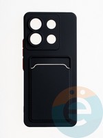 Накладка силиконовая Winter с кардхолдером для Xiaomi Redmi Note 13 Pro черная