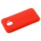 Накладка силиконовая 360 с кожаными вставками на Samsung Galaxy J2 2018 красная - фото 22448