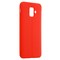 Накладка силиконовая 360 с кожаными вставками на Samsung Galaxy A6 красная