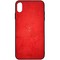 Накладка комбинированная джинсовая DEER для iPhone Xs Max красная - фото 25875