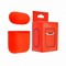Чехол силиконовый для наушников Apple AirPods 1/2 ультра-тонкий red - фото 26673