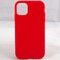Накладка силиконовая 360 с кожаными вставками на Apple Iphone 11 красная - фото 29417