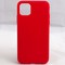 Накладка силиконовая 360 с кожаными вставками на Apple Iphone 11 Pro Max красная - фото 29420