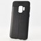 Накладка силиконовая 360 с кожаными вставками на Samsung Galaxy S9 черная