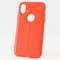 Накладка силиконовая 360 с кожаными вставками на Iphone X красная - фото 29972