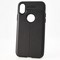 Накладка силиконовая 360 с кожаными вставками на Iphone X черная - фото 29973