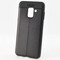 Накладка силиконовая 360 с кожаными вставками на Samsung Galaxy A8 черная - фото 29979