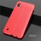 Накладка силиконовая 360 с кожаными вставками на Samsung Galaxy A10 красная - фото 34890