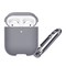 Чехол силиконовый Leather Silicone Hang Case для Apple AirPods 1/2 Gray - фото 36328