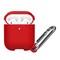 Чехол силиконовый Leather Silicone Hang Case для Apple AirPods 1/2 Red - фото 36329