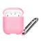 Чехол силиконовый Leather Silicone Hang Case для Apple AirPods 1/2 Pink - фото 36332