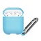 Чехол силиконовый Leather Silicone Hang Case для Apple AirPods 1/2 Sky Blue - фото 36333