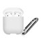Чехол силиконовый Leather Silicone Hang Case для Apple AirPods 1/2 White - фото 36336