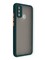 Накладка пластиковая с силиконовой окантовкой с защищенной камерой для Huawei P Smart 2020 зеленая