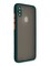 Накладка пластиковая с силиконовой окантовкой с защищенной камерой для Samsung Galaxy A11 зеленая