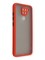 Накладка пластиковая с силиконовой окантовкой с защищенной камерой для Xiaomi Redmi Note 9 красная - фото 39141