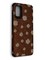 Накладка силиконовая с ромашками для Samsung Galaxy A51 коричневая - фото 40235
