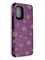 Накладка силиконовая с ромашками для Xiaomi Mi 10 Lite фиолетовая - фото 40258
