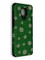 Накладка силиконовая с ромашками для Xiaomi Redmi Note 9S/9 Pro зеленая - фото 40267