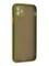 Накладка пластиковая с силиконовой окантовкой с защищенной камерой для iPhone 11 Pro Max хаки - фото 40545