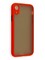 Накладка пластиковая с силиконовой окантовкой с защищенной камерой для iPhone XR красная