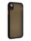 Накладка пластиковая с силиконовой окантовкой с защищенной камерой для iPhone XR черная - фото 40562