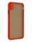 Накладка пластиковая с силиконовой окантовкой с защищенной камерой для iPhone Xs Max красная - фото 40564