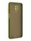 Накладка пластиковая с силиконовой окантовкой с защищенной камерой для Xiaomi Redmi Note 9S/9 Pro хаки - фото 40596
