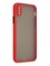 Накладка пластиковая с силиконовой окантовкой с защищенной камерой для iPhone X/Xs красная - фото 40707