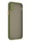 Накладка пластиковая с силиконовой окантовкой с защищенной камерой для iPhone X/Xs хаки - фото 40710