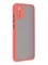 Накладка пластиковая с силиконовой окантовкой с защищенной камерой для Samsung Galaxy A02S красная