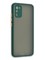 Накладка пластиковая с силиконовой окантовкой с защищенной камерой для Samsung Galaxy A02S зеленая