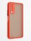 Накладка пластиковая с силиконовой окантовкой с защищенной камерой для Huawei P Smart 2021 красная - фото 42241