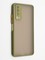 Накладка пластиковая с силиконовой окантовкой с защищенной камерой для Huawei P Smart 2021 хаки - фото 42244